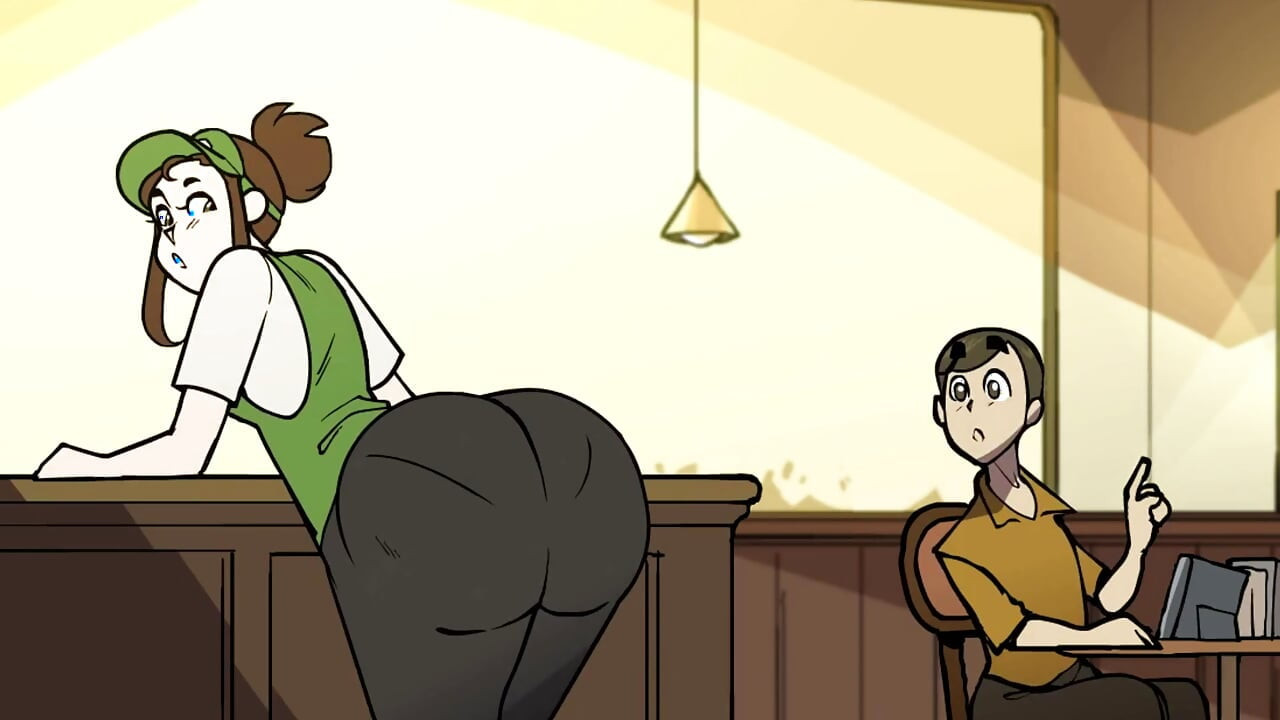 Dev emziren memeli tombul barista orta yaşlı seksi kadın - 3 boyutlu çizgi film parodi hq