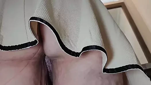 Temizlik servisi müdürü amcığıma iyi bir derin temizlik yaptı