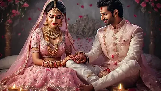 Hintli bir çiftle tutkulu bir akşam - kalın Hintçe sesli romantizm içindeki Hintli bir kızın yer aldığı Hintçe sesli hikaye