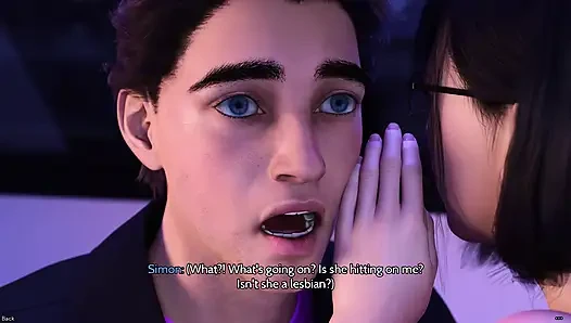 Chloe ile rahat bir ziyaret olarak başlayan şey birlikte sıcak ve samimi bir cinsel geceyle bitiyor (3 boyutlu)