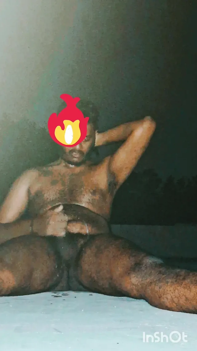 Nude Indian Male Masturbation Naked on Rooftop