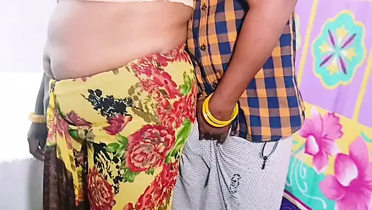 Hintli kadın kocasını sikiyor Telugu edepsizce konuşuyor.