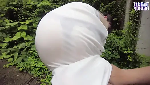 Kesintisiz serbest bırakmayı sağlayan ilk kez açık havada şeftali ile steamy t geri yürüyüş bölüm 1