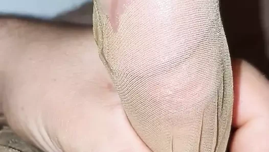 İkinci cum içinde yeni bronzluk çorap