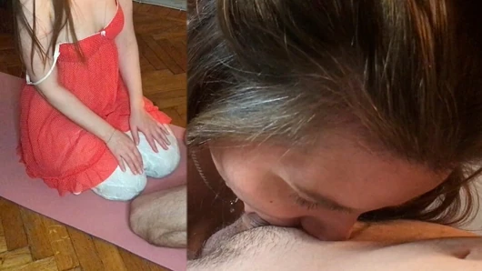 Compilation - Backstage and Funny. Part 3 - A Deep Blowjob at Home with a Sexy MILF in a Bright Short Dress - Lovessie