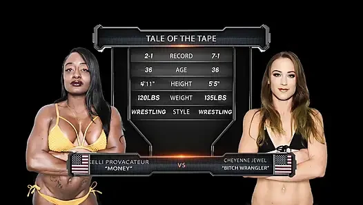 Cheyenne Jewel vs kelli provocateur kadın güreşi