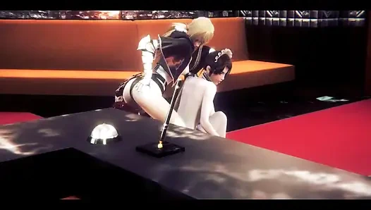 Sansürsüz hentai 3d - 2 erkek ve 1 kızla hizmetçi seksi - Japon Asyalı manga anime film oyunu porno