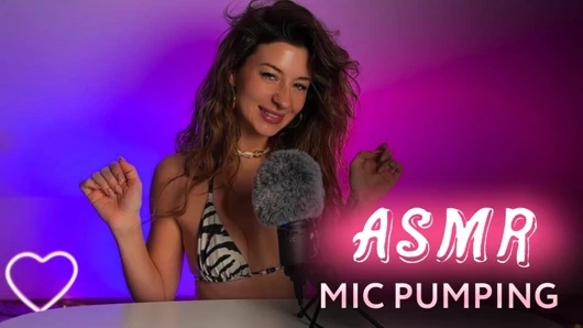 ASMR. Baştan çıkarıcı esmer Amy Haze seni boşaltıyor. mic pompalama