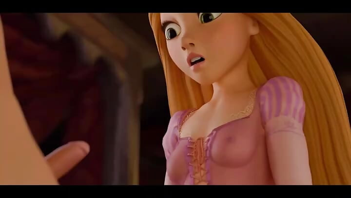 Rapunzel misafirinin yarağıyla biraz yaramazlık yapıyor