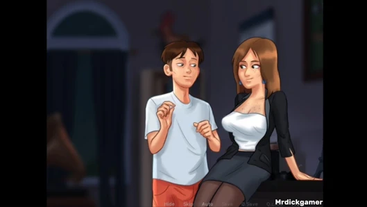 Teacher gets her tits sucked and her pussy banged by a young cock