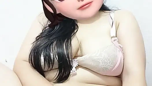Beautiful woman with big teases solo masturbation