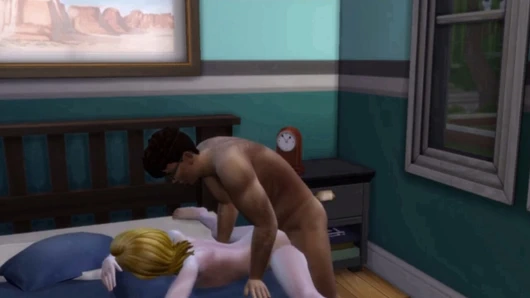 Yeni çizgi film animasyon çiftleri yatak odasındaki evli kadın kocasıyla aldatıyor