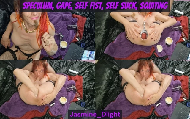 Spekulum, Genişletme, Yumruk Sokma, Kendini Emme, aşırı Anal Sürtük Fışkırtıyor - Jasmine_dlight