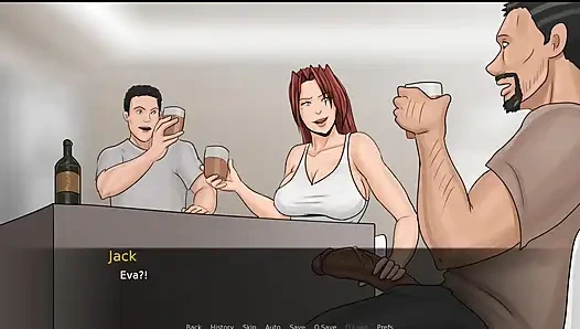 Eva'nın ecstasy #10 ateşli kızıl saçlı erkek arkadaşını üvey babasıyla aldatıyor