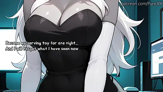 Carmilla Carmine caught her employee masturbating in the office (Dildo JOI)