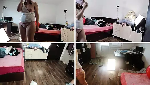 Amateur wife licks ice cream. Latina hairy pussy, big ass.