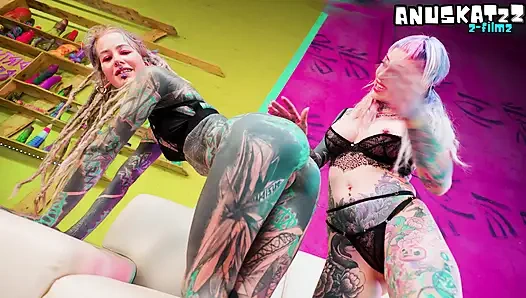 FFM anal üçlü grup seks büyük yarak sahte göğüsleri ve ateşli alternatif porno yıldızlarını mahvediyor