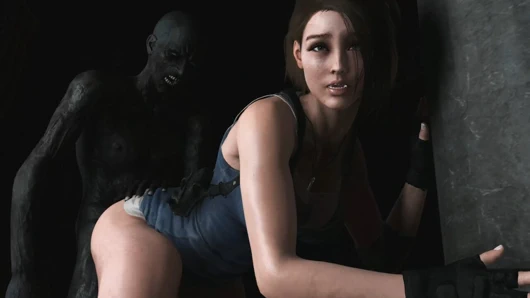 Jill Valentine canavar bir yarakla sert sikiliyor