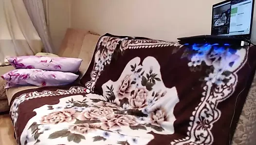 Rus çift kahrolası üzerinde web kamerası