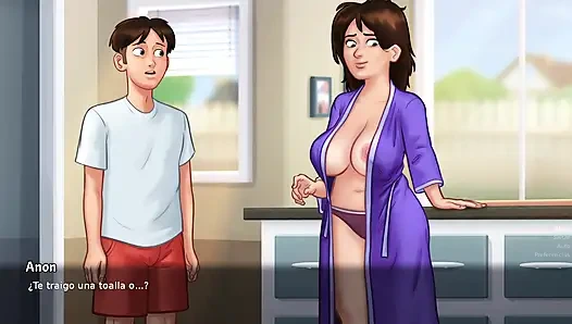 Üvey anne Evinin her köşesinde zengin olan kiracısını seviştiriyor, ta ki o sperm olmadan toplarını bırakana kadar - yaz destanı