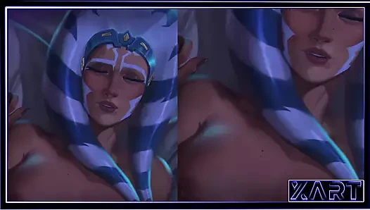 Star Wars cosplay, uzaylı bir kız gemi kaptanı tarafından büyük kalın siyah yarakla sikiliyor