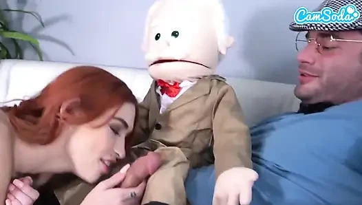 Kırmızı Iç Çamaşırlı Delilah Günü: Kukla Ustası Gırtlağına Kadar Alıyor Ve Tutkulu Baba Sikişi