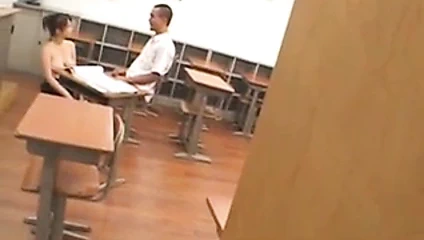 Yığılmış japon öğretmen berbat ona öğrenci kapalı