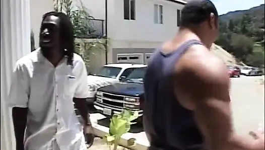 Seksi beyaz minyon siyah yaraklı üçlü grup seks... çifte sikiş göt sikişi