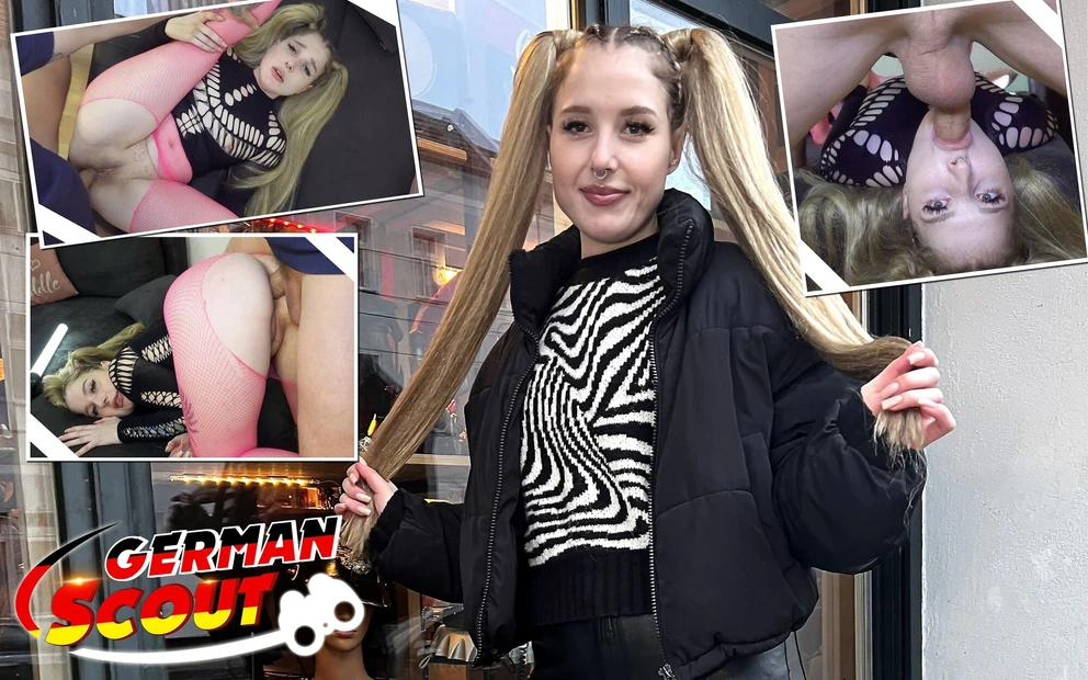 German Scout - анальный секс на кастинге для тинки с косичками Crystal White