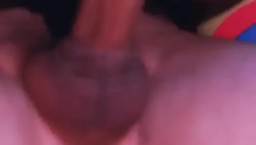 She rides relentlessly bouncing on her fat cock.