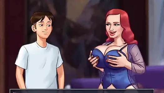 Yaz mevsimi efsanesi: azgın genç erkek avcısı orta yaşlı seksi kadın pizzacı adamla sikişiyor bölüm 196,197