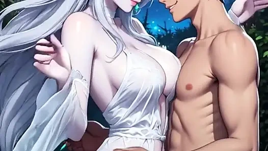 Ateşli üvey kız kardeş romantik dans ediyor.