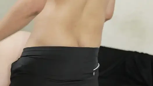 Parlak satenli egzotik Hintli tesettür - kalın büyük götlü dölleme yağlama masajı