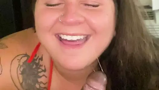 Sevimli bbw inhaling bu çük :)