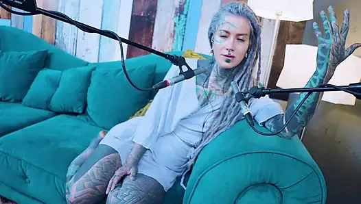 I talk about K - Kindness - ASMR podcast SFW talking goth skinny girl dreadlocks tattoo model inked girl