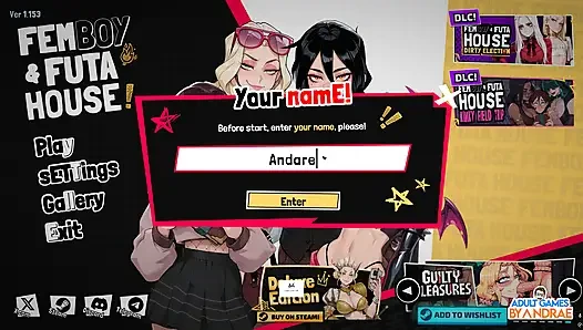Femboy Futa House Gameplay Part 1 - Starting Life at the College of Magical Arts