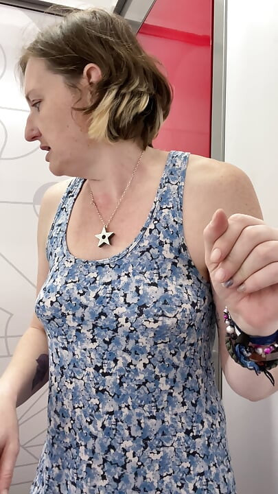 De-robing to try on new clothes whilst birthday shopping - filming fail!