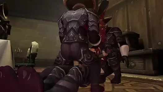 Dörtlü grup seks çifte penetrasyon - warcraft parodisi