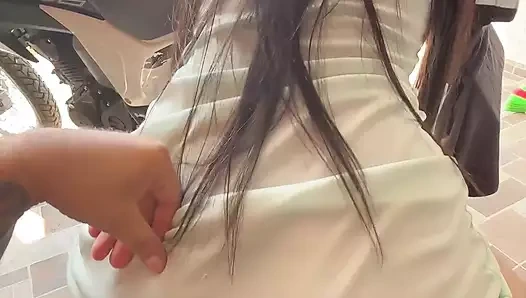 real sex in public brunettejumping on big cock in public mini dress cum in vagina
