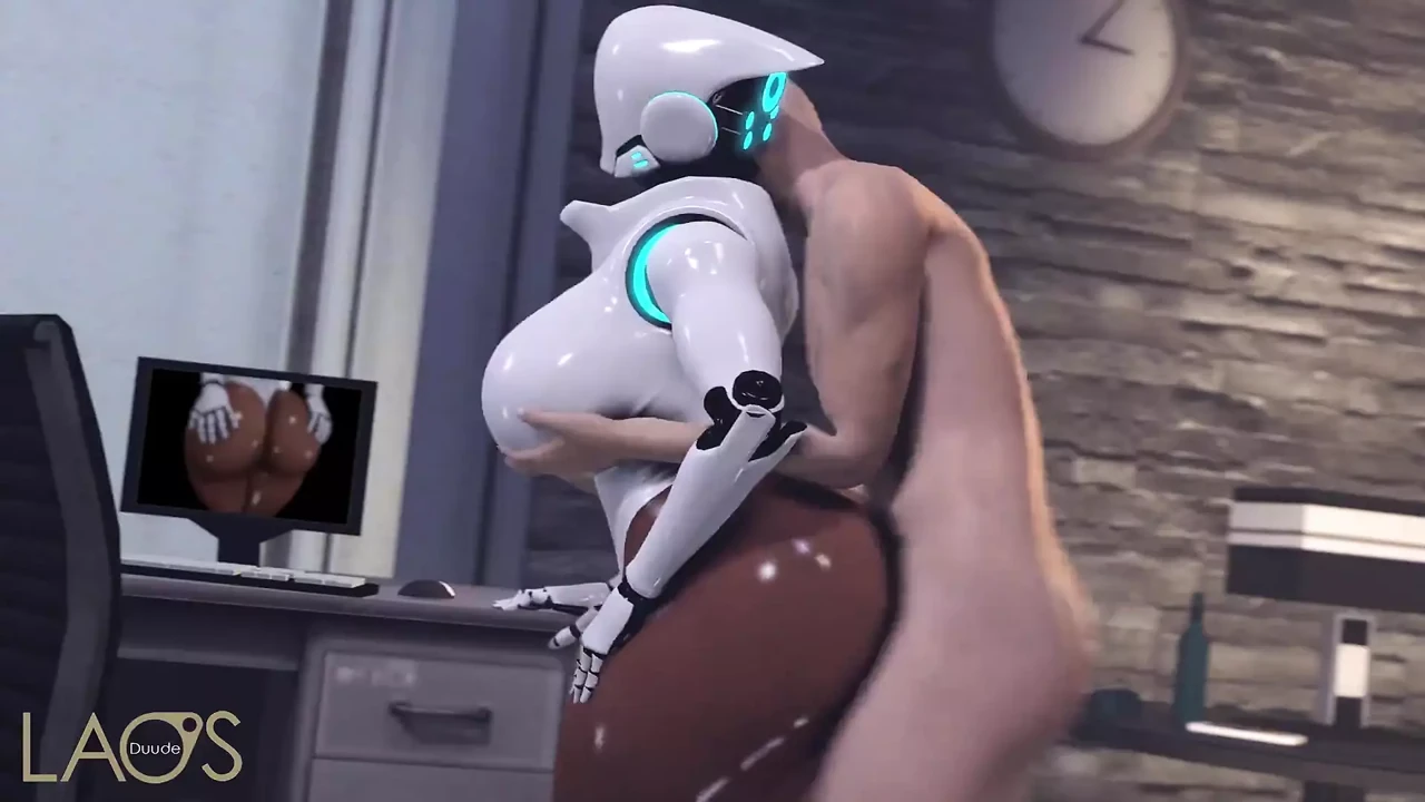 Mutlu adam yeni seks oyuncağı robot 2'yi test ediyor