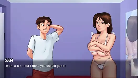 MILF STEP-MOM WAS SURPRISED! I FUCK HER IN SWIMSUIT! SUMMER TIME SAGA