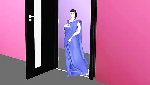 Hintli kadın kayınbiraderi ile birlikte