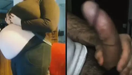 Hamile adım anne ve kıllı çük üzerinde web kamerası