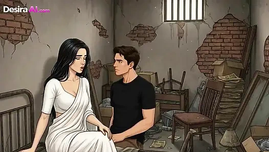 Jaya Melts in His Arms, Taking Him Deep in Every Slow Thrust - AI Generated