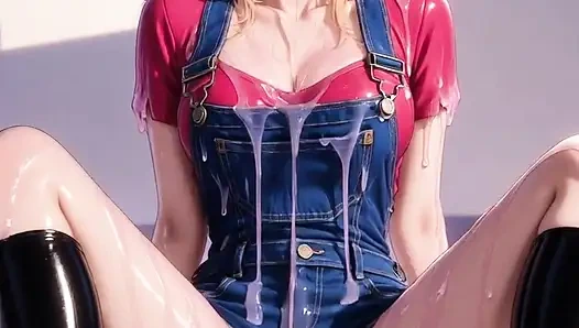 Şeftali kadar tatlı sarışın prenses için bir krallık ve bir mantar