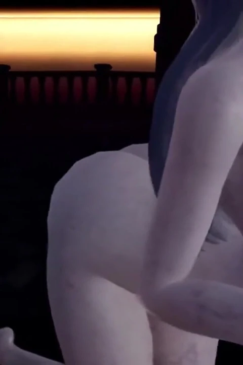Hayalet kız gırtlağına kadar alıyor - 3 boyutlu porno