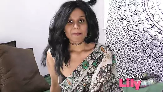 Dik zambak Hint yenge becerdin tarafından ona dewar