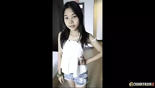 Johntronx - en tatlı minyon Asyalı amatör ile bakış açısı banghouse