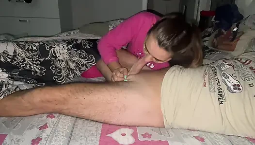 Sabah saksosu ve ağzına boşalma. Deepthroat