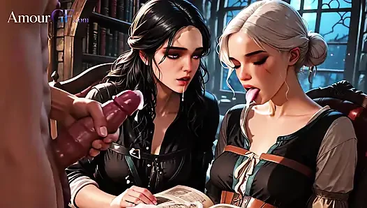 Çizgi film seks festivali her Witcher fantezi deliğinde bakış açısı yarakla patlıyor - yapay zeka çılgınlığı
